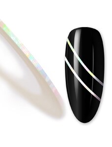 Samolepicí páska na nehty - Holographic White, 1 mm