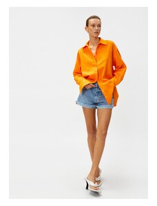 Koton Standard Shirt Collar Orange Women's Shirts 3sak60019pw