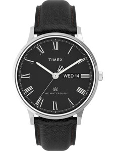 TIMEX | Waterbury hodinky | Černá;stříbrná