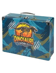 BAAGL Skládací školní kufřík Dinosaurs World s kováním