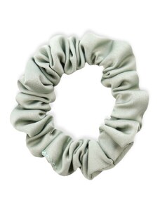 MURU Úzká saténová scrunchie gumička - Mentolová matná