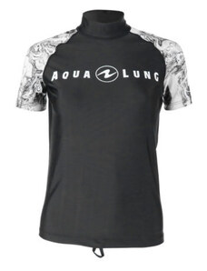 Aqualung dámské tričko RASHGUARD AQUA, černá/bílá
