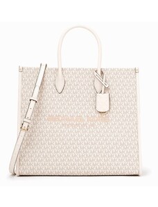 Michael Kors kabelka Mirella large logo light cream