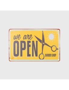 No Brand Dekorativní cedulka do barbershopu We Are Open