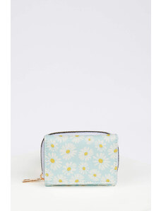 DEFACTO Women's Daisy Patterned Faux Leather Wallet