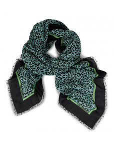 ŠÁLA KARL LAGERFELD K/MONOGRAM SCARF LEOPARD