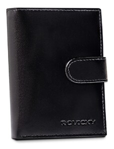 Pánská kožená peněženka Rovicky R-RM-10L-GCL černá
