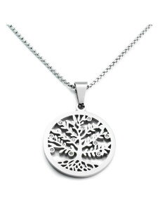 BM Jewellery Dámský náhrdelník 2,5 cm strom života se zirkony z chirurgické oceli S113225090