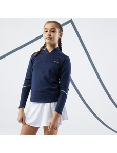 ARTENGO Dívčí tenisové tričko s dlouhým rukávem TH 500 tmavě modré