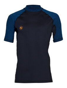 Aqualung pánské tričko RASHGUARD SLIM FIT, černá/námořní modrá