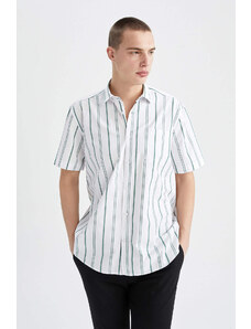 DEFACTO Relax Fit Shorts Sleeve Striped Shirt