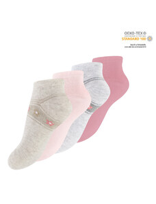 Ponožky dívčí - kotníčkové - 4 páry