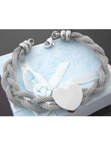 Steel Jewelry Náramek srdce z chirurgické oceli NR090338