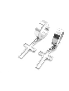 Steel Jewelry Náušnice křížek z chirurgické oceli NS130119