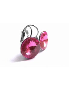 Steel Jewelry Náušnice 12 mm růžové z chirurgické oceli NS150911