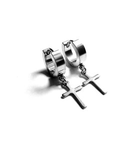 Steel Jewelry Náušnice křížek z chirurgické oceli NS151208