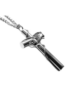 Steel Jewelry Náhrdelník kříž z chirurgické oceli NH500409