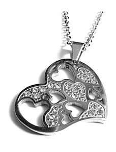 Steel Jewelry Náhrdelník srdce z chirurgické oceli NH160116
