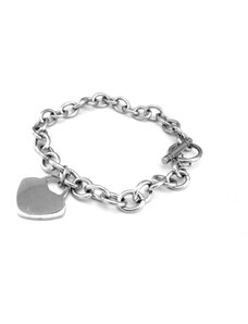 Steel Jewelry Náramek se srdcem z chirurgické oceli NR090203