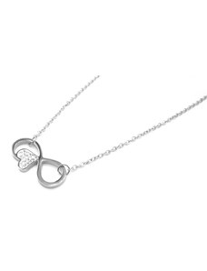 Steel Jewelry Náhrdelník srdce a nekonečno z chirurgické oceli NH220152