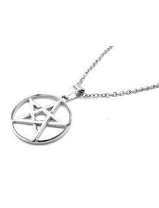 Steel Jewelry Náhrdelník pentagram z chirurgické oceli NH220208