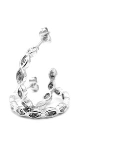 Steel Jewelry Náušnice bílé kroužky z chirurgické oceli NS220240
