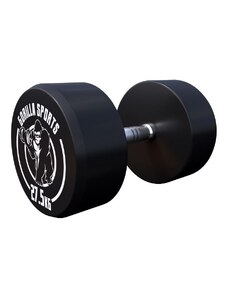 Gorilla Sports Jednoruční činka černo/bílá, 27,5 kg