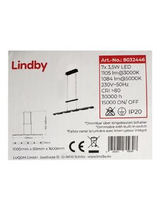 Lindby Lindby - LED Stmívatelný lustr na lanku NAIARA 7xLED/4W/230V LW0647