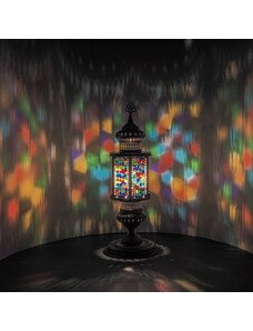 Krásy Orientu Orientální skleněná mozaiková stolní lucerna Munya - velikost 1