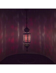 Krásy Orientu Orientální skleněná mozaiková visací lucerna Naila - velikost 1