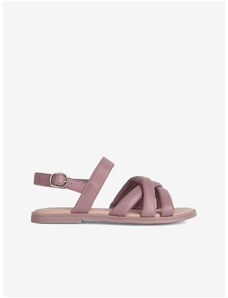 Růžové dámské kožené sandály Geox - Dámské