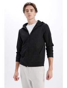 DEFACTO Regular Fit Hooded Zippered Sweatshirt