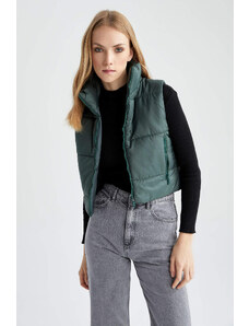 DEFACTO Slim Fit Stand Collar Crop Vest