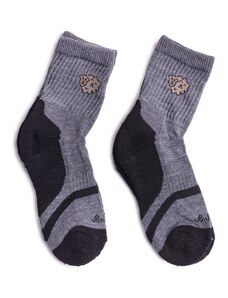 Vlnka Dětské ponožky Merino 2 páry tmavě šedá