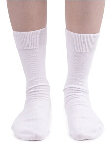 Vlnka Bavlněné ponožky s volným lemem bílá