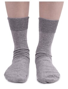 Vlnka Bavlněné ponožky s volným lemem světle šedá