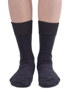 Vlnka Bavlněné ponožky s volným lemem tmavě šedá