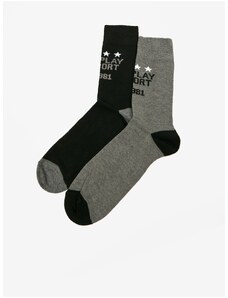 Sada dvou párů pánských ponožek v šedé a černé barvě Replay - Pánské