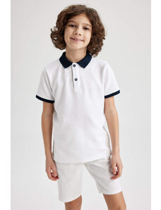 DEFACTO Boys Regular Fit Polo Neck Short Sleeved Polo T-Shirt