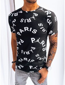 Buďchlap Černé tričko s nápisem Paris