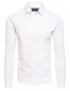 Dstreet Pánská košile s dlouhým rukávem Barnail bílá DX2480 46666