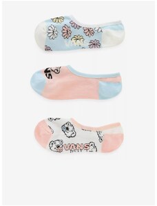 Vans Sada tří párů dámských vzorovaných ponožek ve světle růžové a modré bar - Dámské