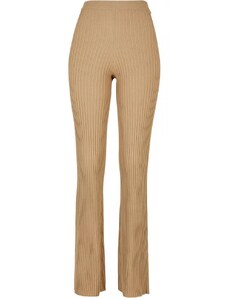 URBAN CLASSICS Ladies Flared Rib Knit Leggings - unionbeige