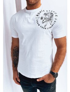 BASIC Bílé tričko s potiskem Bílá