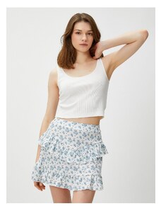 Koton Tiered Mini Skirt with Elastic Waist