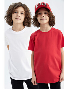 DEFACTO Boy Regular Fit Crew Neck Sustainable 2-pack Short Sleeve T-Shirt