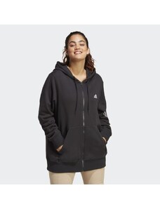 Adidas Mikina Essentials Linear Full-Zip French Terry Hoodie (plus size)