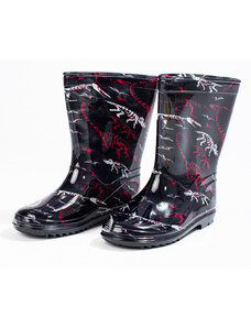 High boys' wellies with Shelvt pattern black