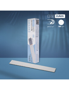 STALEKS Bílé jednorázové pilníky papMam rovný 22-150w (50 ks)