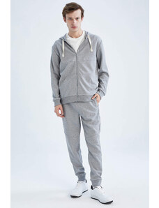 DEFACTO Slim Fit Rib Hem Fleece Pocket Sweatpants